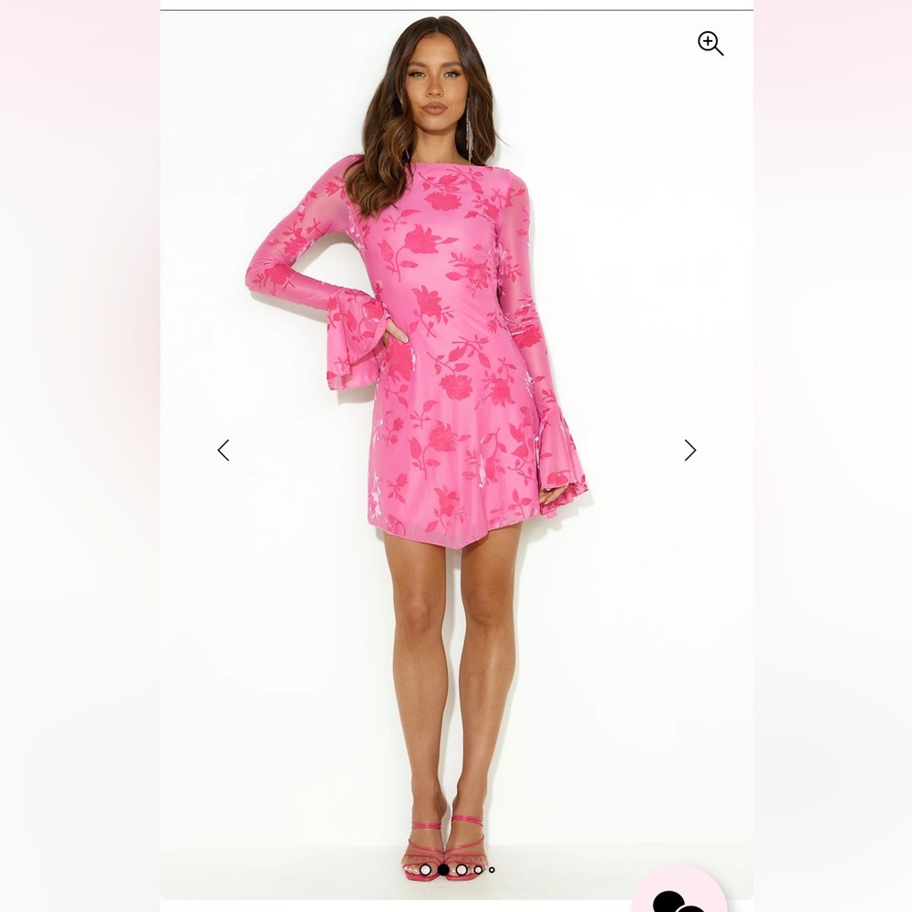 HELLO MOLLY GOLDEN MOON LONG SLEEVE MINI DRESS